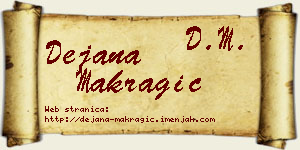 Dejana Makragić vizit kartica